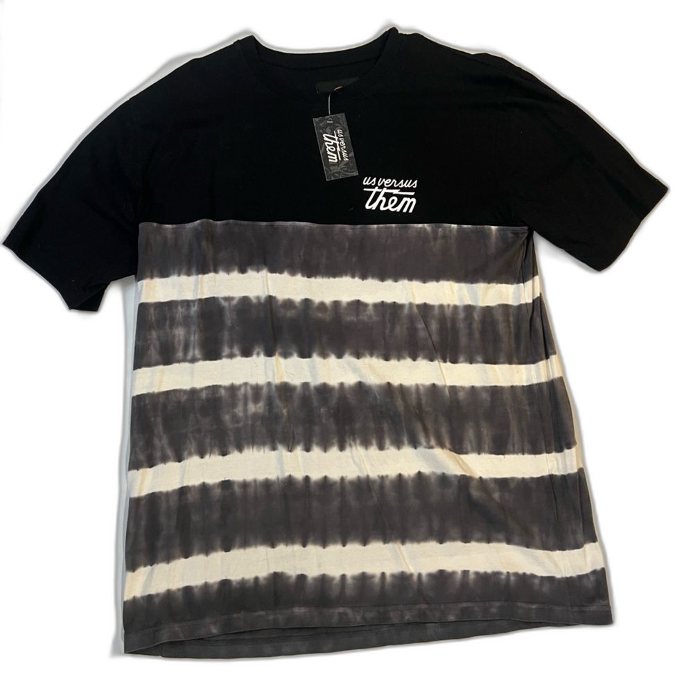 NWT “Us Versus Them” Short Sleeve Black and White XXL
